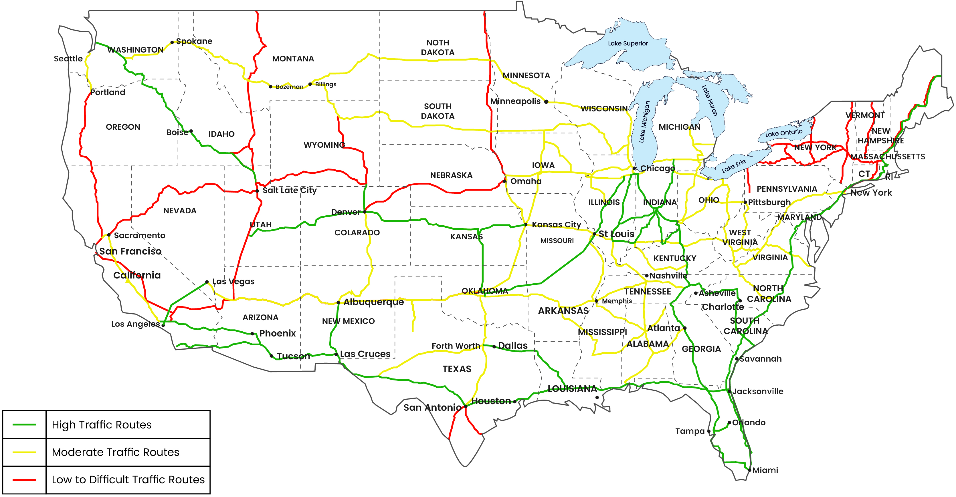 USA coverage map